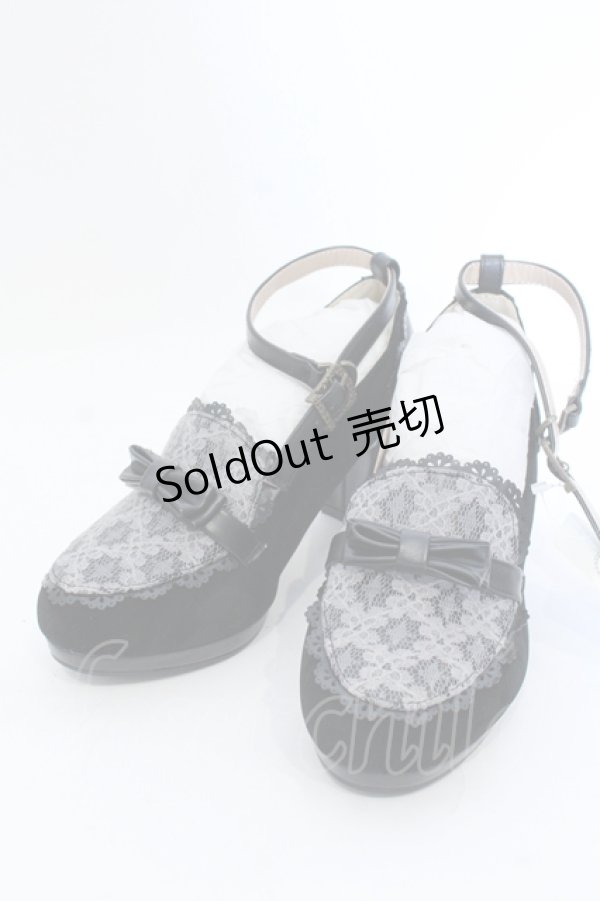 画像1: axes femme / ロマンティックレースパンプス L クロ O-25-04-15-1020-AX-SH-OW-OS (1)