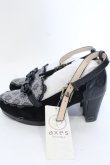 画像2: axes femme / ロマンティックレースパンプス L クロ O-25-04-15-1020-AX-SH-OW-OS (2)