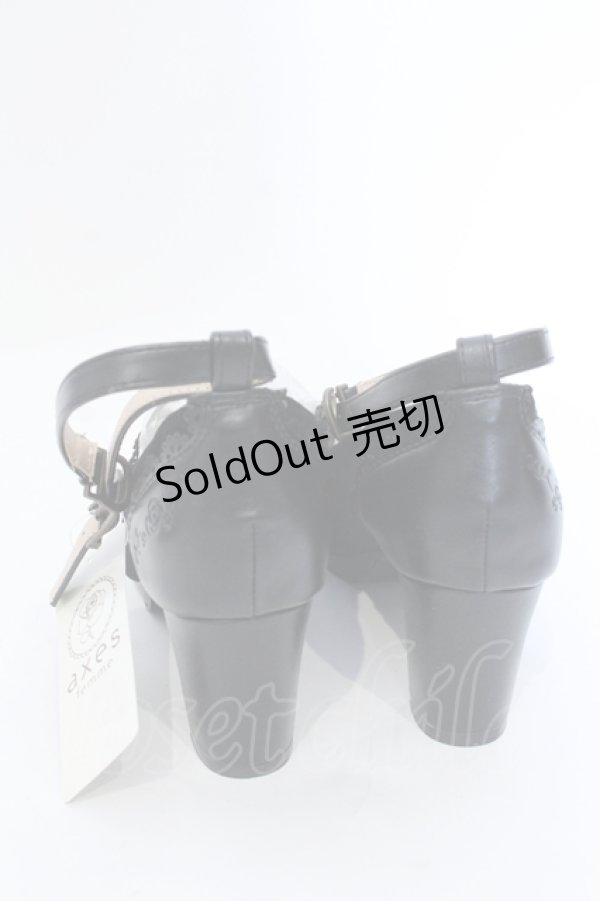 画像3: axes femme / ロマンティックレースパンプス L クロ O-25-04-15-1020-AX-SH-OW-OS (3)