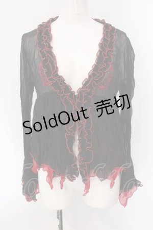 画像: Qutie Frash / シフォンフリルボレロ【旧タグ】  ブラック×レッド O-25-04-15-056-QU-TO-IG-OS
