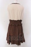 画像3: axes femme / ウエストシャーリングチェック7チェック切替ワンピース M アイボリー×ブラウン O-25-04-15-059-AX-OP-IG-OS (3)