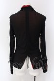 画像4: Ozz On / 龍刺繍ネットギャザーカットソー  ブラック×レッド O-25-04-15-006-OO-TO-IG-OS (4)