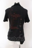画像3: h.ANARCHY / 蜘蛛の巣プリント半袖ハイネックトップス  ブラック×レッド O-25-04-15-073-HN-TO-IG-OS (3)