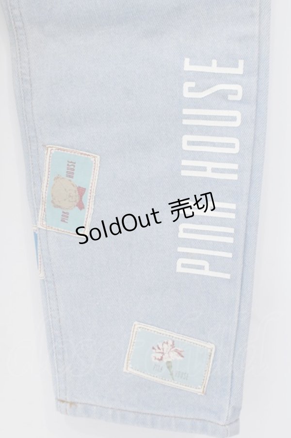 画像3: PINK HOUSE / キューピーパッチデニムパンツ  ライトインディゴ O-25-04-15-079-LO-PA-IG-ZT217 (3)