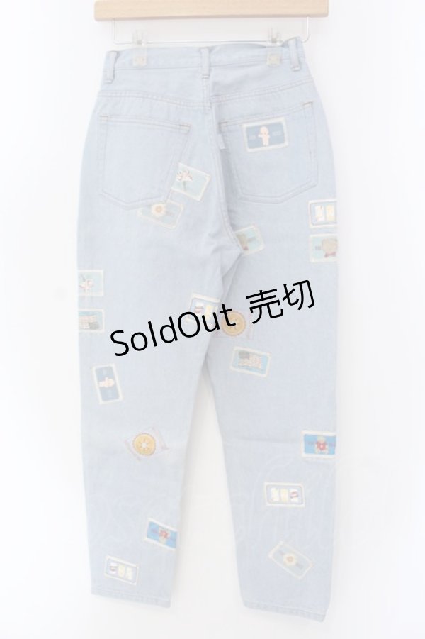 画像4: PINK HOUSE / キューピーパッチデニムパンツ  ライトインディゴ O-25-04-15-079-LO-PA-IG-ZT217 (4)