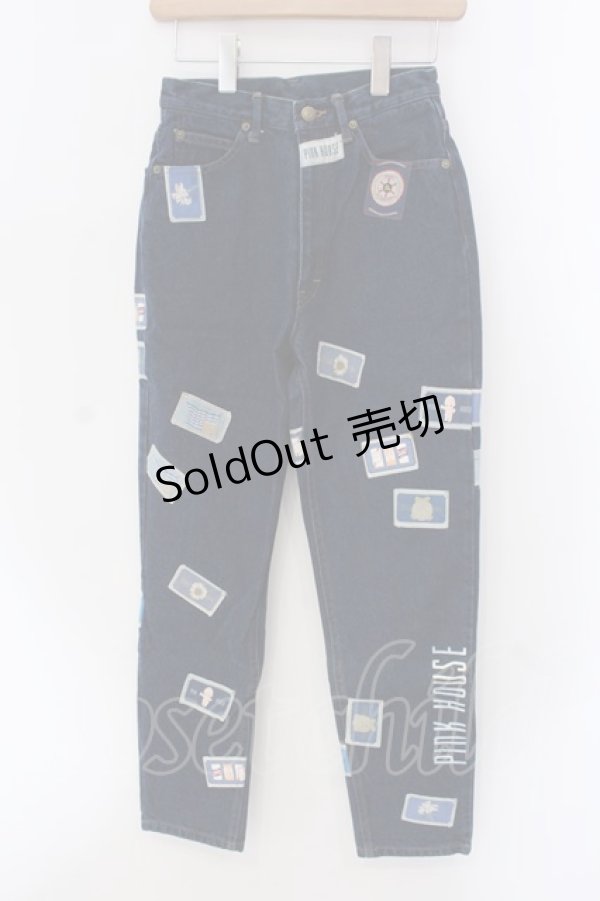 画像1: PINK HOUSE / キューピーパッチデニムパンツ  インディゴ O-25-04-15-080-LO-PA-IG-ZT217 (1)