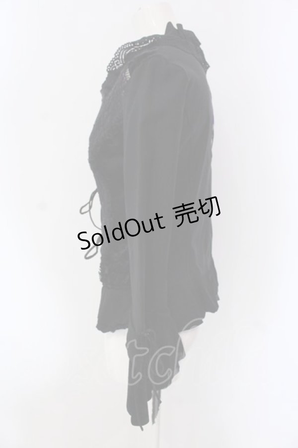 画像3: Ozz On / ベロア切り替えジップジャケット  ブラック×パープル O-25-04-15-009-OO-JA-IG-OS (3)