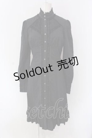 画像: Ozz Croce / ジャガードシャツワンピース  ブラック O-25-04-15-011-OO-OP-IG-OS