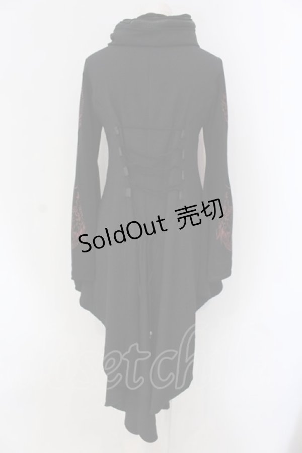 画像4: Qutie Frash / 胸開きチャイナチュニック  ブラック×レッド O-25-04-15-012-QU-OP-IG-ZI (4)