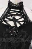 画像4: h.naoto Blood / チョーカー付きチュールプリントキャミソール  ブラック O-25-04-15-024-HN-TO-IG-OS (4)