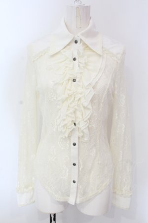 画像: Ozz On / レーシーブラウス  オフホワイト O-25-04-17-030-OO-BL-IG-OS