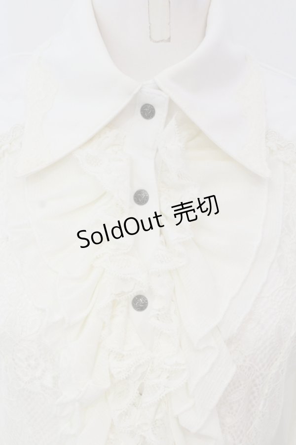 画像2: Ozz On / レーシーブラウス  オフホワイト O-25-04-17-030-OO-BL-IG-OS (2)