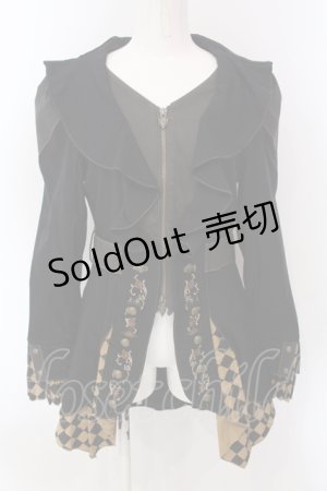 画像: Ozz oneste / Sunset Rose ジャケット  ブラック×ベージュ O-25-04-17-031-OO-JA-IG-ZI