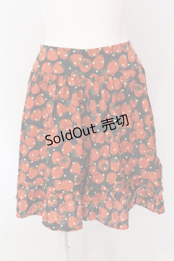 画像1: Franche Lippee / ごろごろいちご柄キュロット M アカ O-25-04-17-004-LO-SK-OW-OS (1)