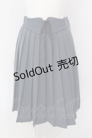 画像: Fi.n.t / フロントレースアッププリーツスカート F ブルーグリーン O-25-04-17-033-CA-SK-OW-OS