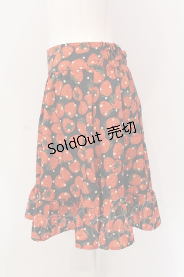 画像2: Franche Lippee / ごろごろいちご柄キュロット M アカ O-25-04-17-004-LO-SK-OW-OS (2)