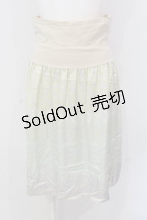 画像: Franche Lippee / カット切り替えサテンスカート M キナリ×グリーン O-25-04-17-035-LO-SK-OW-ZT408