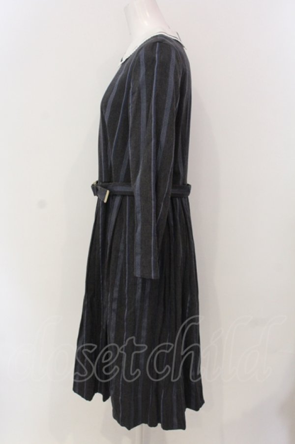 画像3: Jane Marple / Regatta stripeドミトリードレス M グレー O-25-04-17-039-JM-OP-OW-ZT073 (3)