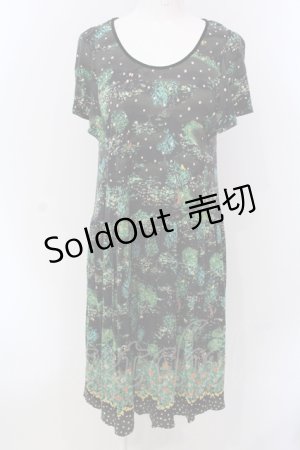 画像: Franche Lippee / ドットと総柄カットワンピース M クロ O-25-04-17-042-LO-OP-IG-OS