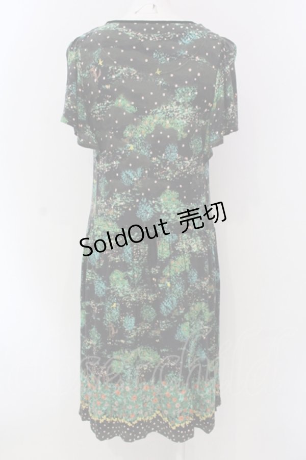 画像3: Franche Lippee / ドットと総柄カットワンピース M クロ O-25-04-17-042-LO-OP-IG-OS (3)