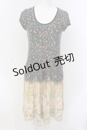 画像: 【SALE】Franche Lippee / ざくろの花お上品ワンピース M クロ×アイボリー O-25-04-17-043-LO-OP-IG-ZT073