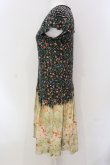 画像2: Franche Lippee / ざくろの花お上品ワンピース M クロ×アイボリー O-25-04-17-043-LO-OP-IG-ZT073 (2)