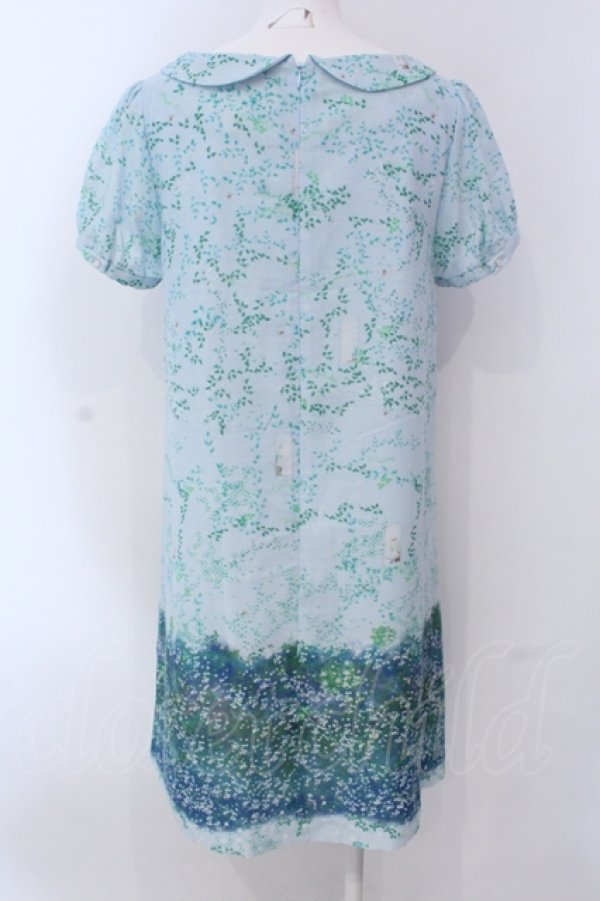 画像3: Franche Lippee / シークレットガーデンうろこワンピース M サックス O-25-04-17-045-LO-OP-IG-ZT045 (3)