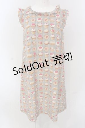 画像: Franche Lippee / ベーカリーノースリワンピース  クロ×アイボリー O-25-04-17-046-LO-OP-IG-ZT