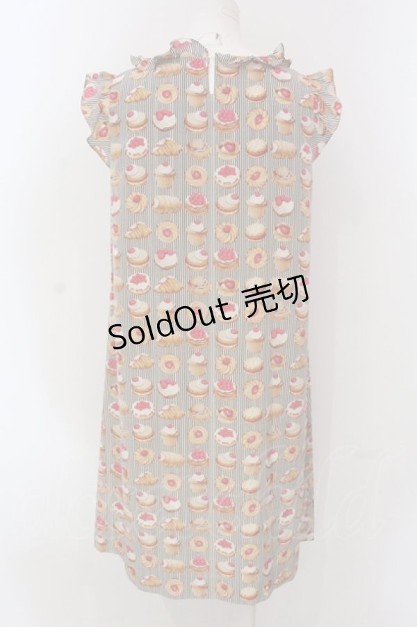 画像3: Franche Lippee / ベーカリーノースリワンピース  クロ×アイボリー O-25-04-17-046-LO-OP-IG-ZT (3)