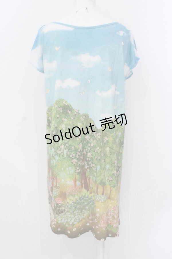 画像3: 【SALE】Franche Lippee / シークレットガーデンフレンチTシャツ M サックス O-25-04-17-050-LO-TO-IG-ZT045 (3)
