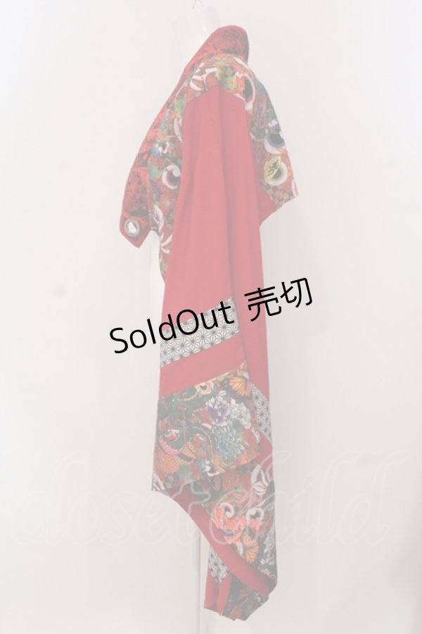 画像3: Qutie Frash / 着物ショートカーデ  レッド O-25-04-17-057-QU-TO-IG-ZI (3)