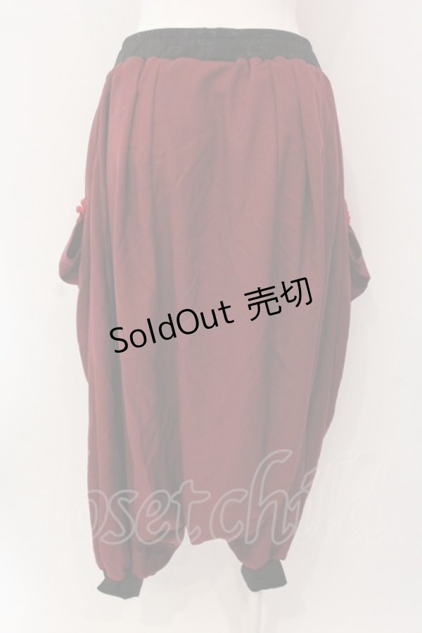 画像3: Qutie Frash / 袴サルエルパンツ  レッド O-25-04-17-064-QU-PA-IG-ZI (3)