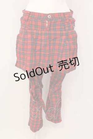 画像: HELL CAT PUNKS / チェックボンテージパンツ Small レッドチェック O-25-04-17-065-PU-PA-IG-OS
