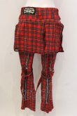 画像3: HELL CAT PUNKS / チェックボンテージパンツ Small レッドチェック O-25-04-17-065-PU-PA-IG-OS (3)