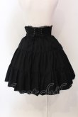 画像4: BPN / シフォンエプロン風フリルスカート M ブラック O-25-04-17-066-GO-SK-IG-OS (4)
