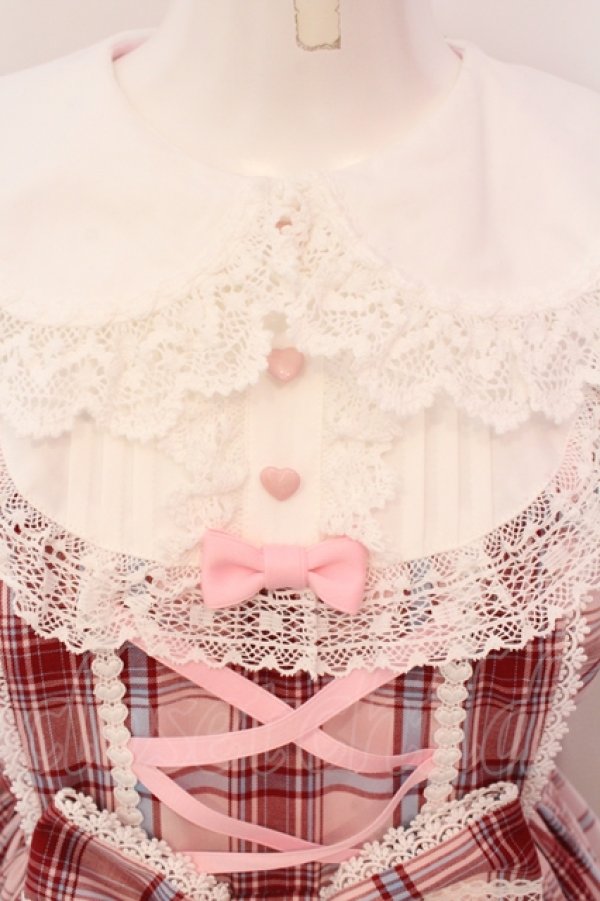 画像2: Angelic Pretty / Dolly Girl付け袖ワンピース(タータン)  ピンク O-25-04-17-068-AP-OP-IG-OS (2)