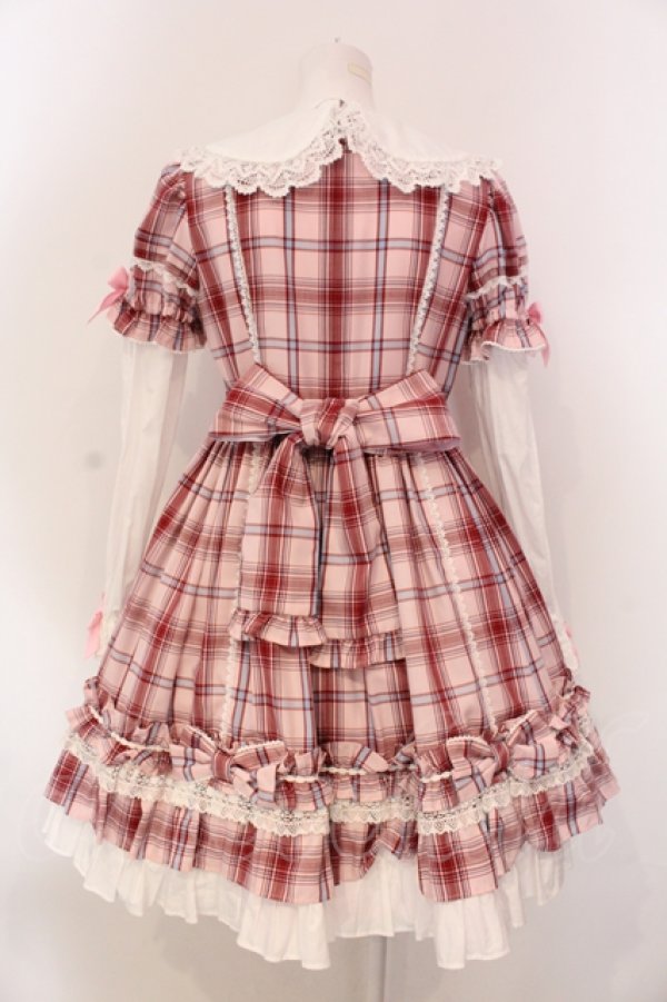 画像5: Angelic Pretty / Dolly Girl付け袖ワンピース(タータン)  ピンク O-25-04-17-068-AP-OP-IG-OS (5)