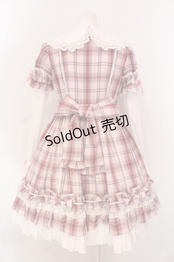 画像5: Angelic Pretty / Dolly Girl付け袖ワンピース(タータン)  ピンク O-25-04-17-068-AP-OP-IG-OS (5)