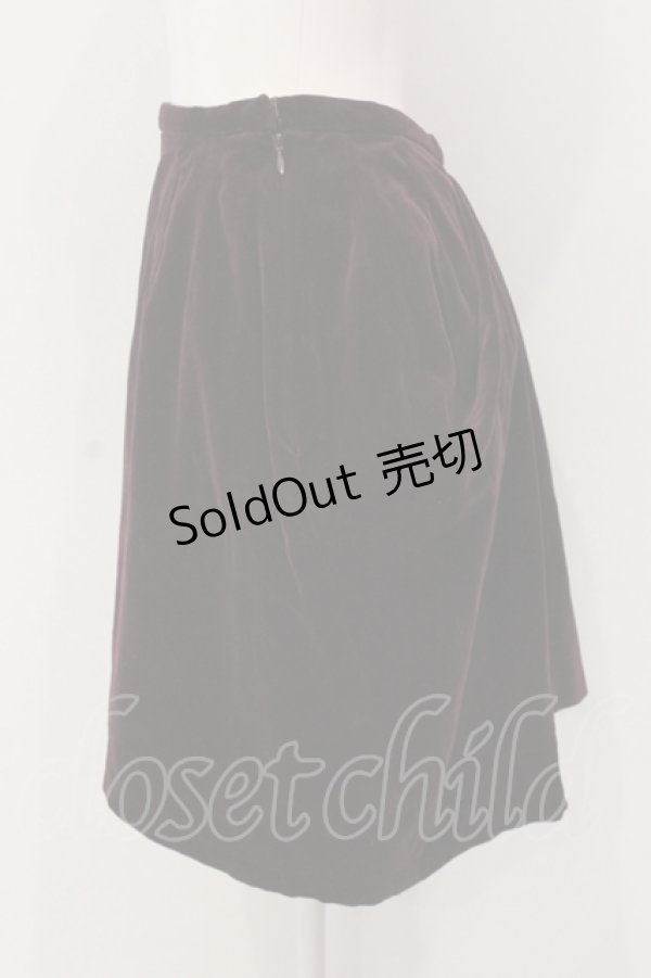 画像2: Jane Marple / バッスル風別珍スカート M ワイン O-25-04-17-078-JM-SK-IG-ZT073 (2)