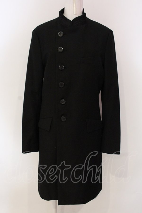 画像1: MiDiom / Mao Collar Long Jacket ジャケット M ブラック O-25-04-17-079-PU-CO-IG-OS (1)