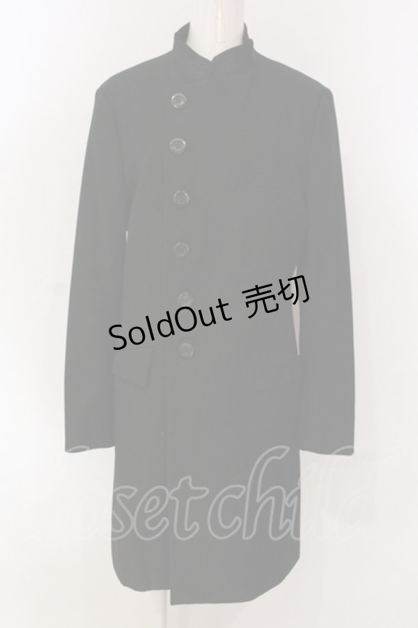 画像1: MiDiom / Mao Collar Long Jacket ジャケット M ブラック O-25-04-17-079-PU-CO-IG-ZY (1)