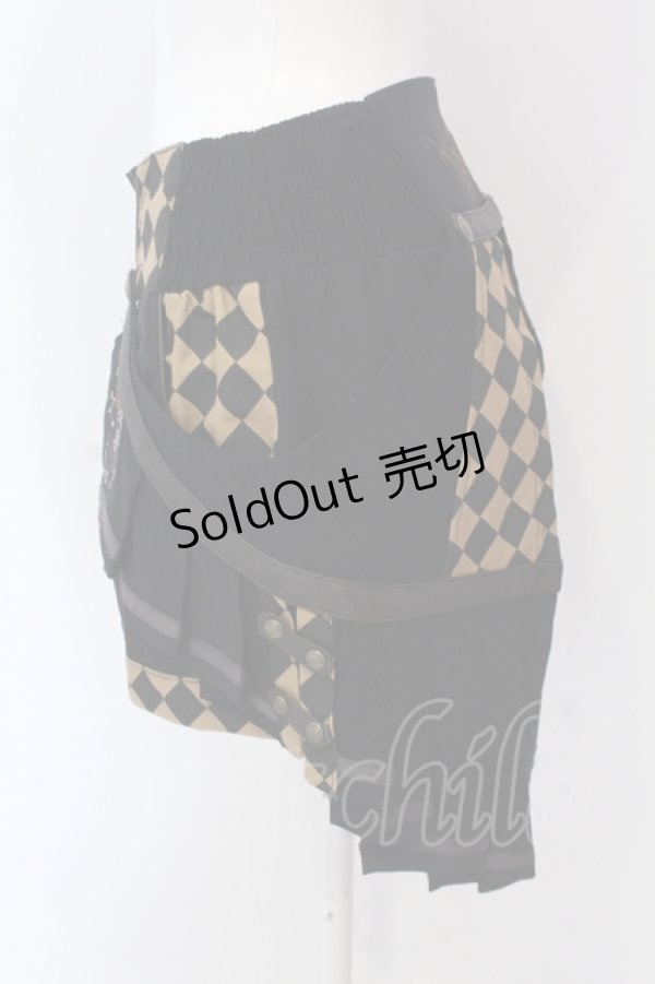 画像3: Ozz oneste / Sunset Rose　ショートパンツ  ブラック×ベージュ O-25-04-17-001-OO-PA-IG-OS (3)