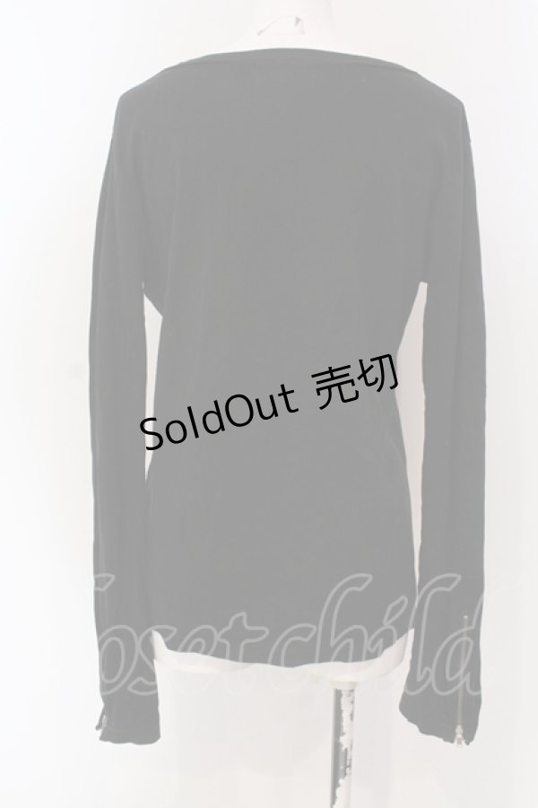 画像3: BPN FOR MEN / ジップ配色カットソー M ブラック O-25-04-17-084-GO-TO-IG-OS (3)