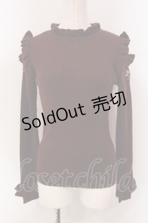 画像: Shirley Temple / フリルニット M ワイン O-25-04-17-093-ET-TO-IG-OS