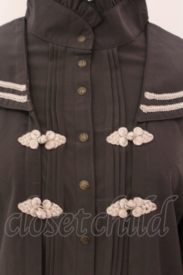 画像2: DESORO WORKS / 琉球浪漫物語着物袖ぶらうす  グレー O-25-04-17-095-PU-BL-IG-OS (2)