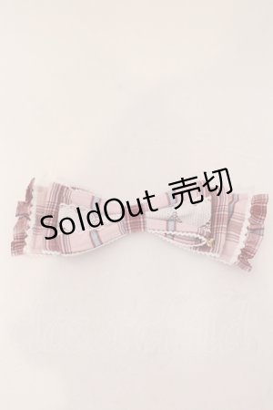 画像: Angelic Pretty / Heartヒロインリボンヘッドドレス(タータン)  ピンク O-25-05-30-1073-AP-AC-IG-ZT445-F001