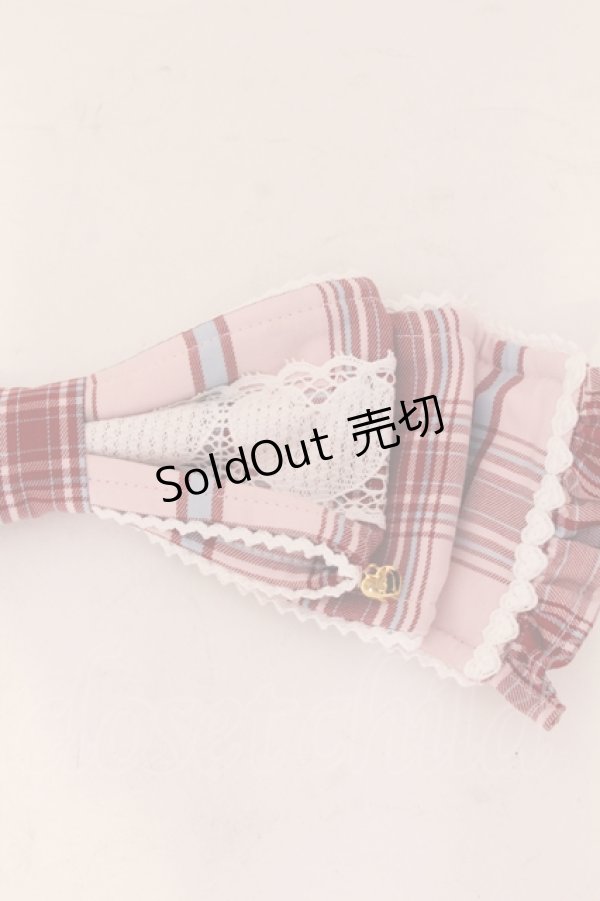画像2: Angelic Pretty / Heartヒロインリボンヘッドドレス(タータン)  ピンク O-25-05-30-1073-AP-AC-IG-ZT445-F001 (2)