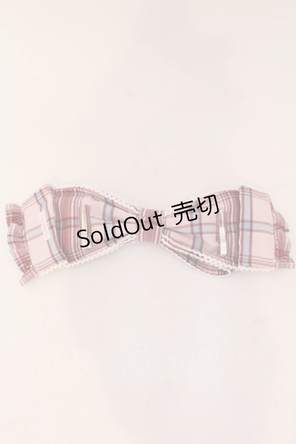 画像3: Angelic Pretty / Heartヒロインリボンヘッドドレス(タータン)  ピンク O-25-05-30-1073-AP-AC-IG-ZT445-F001 (3)