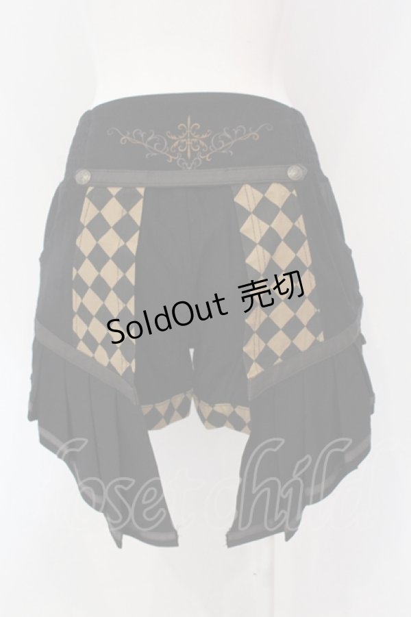 画像4: Ozz oneste / Sunset Rose　ショートパンツ  ブラック×ベージュ O-25-04-17-001-OO-PA-IG-OS (4)