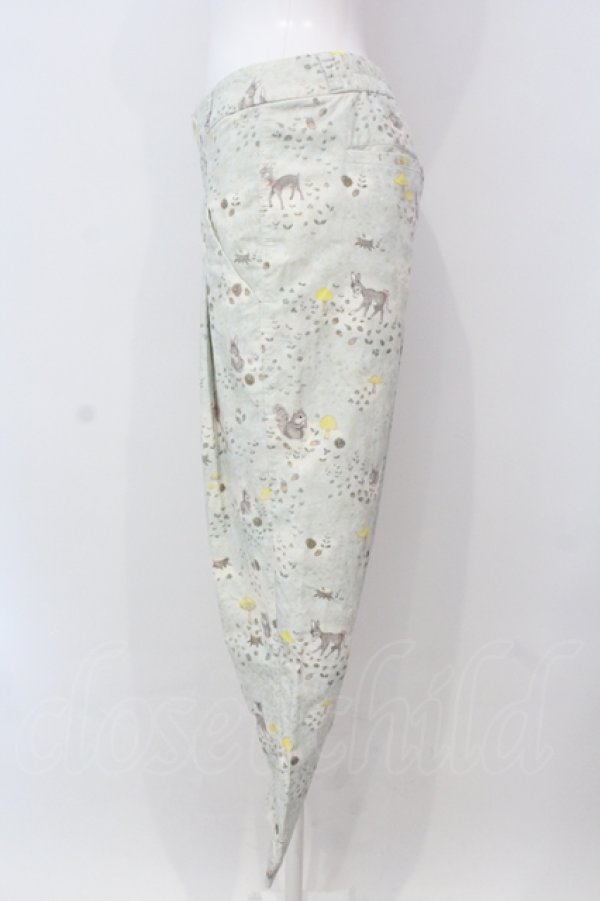 画像2: Franche Lippee / ぱっつんロバコーデュロイ調パンツ M グリーン系 O-25-04-17-002-LO-PA-OW-ZT023 (2)